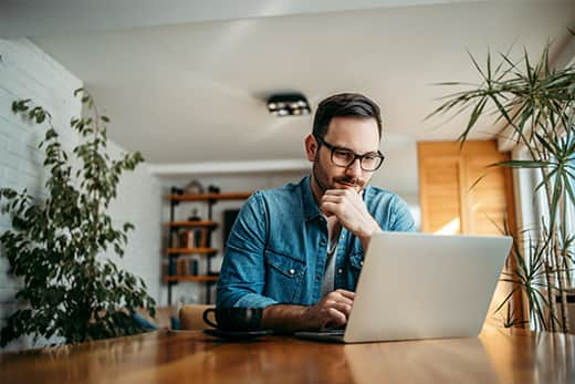 Man Researching